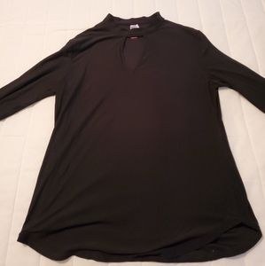 Black Shirt Keyhole Cutout